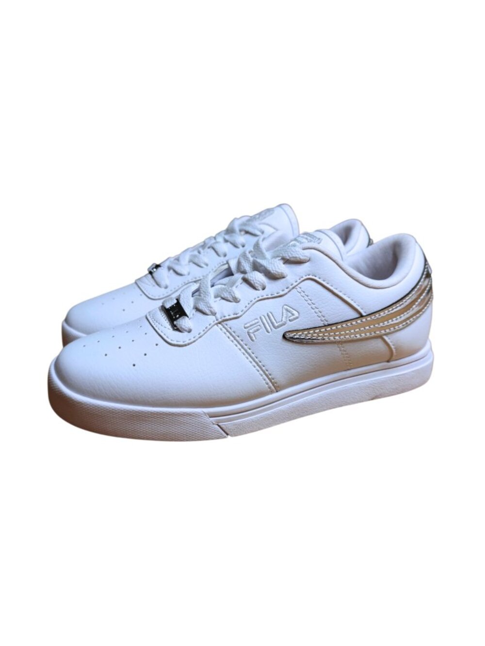 FILA Women's Vulc 13 Low Shoes Size 6 White / Silver 5FM02170-101